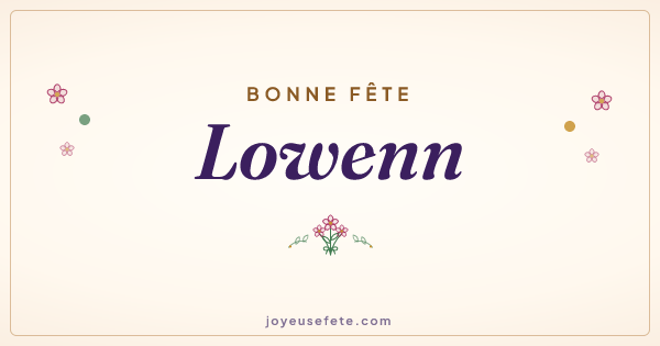 Image « Bonne fête Lowenn » au format large