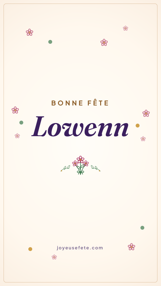 Image « Bonne fête Lowenn » au format story