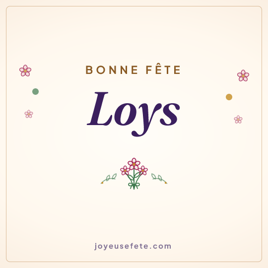 Image carrée « Bonne fête Loys » pour WhatsApp