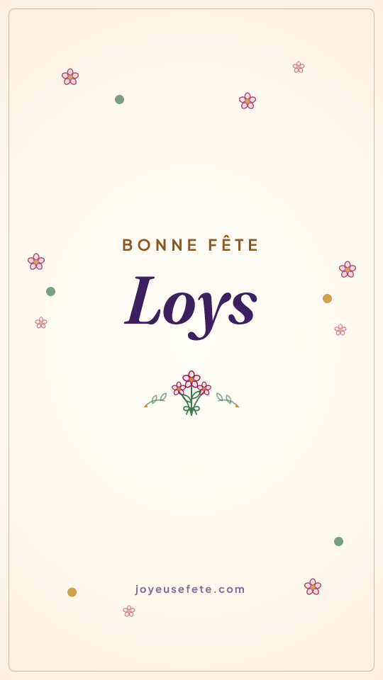 Image « Bonne fête Loys » au format story