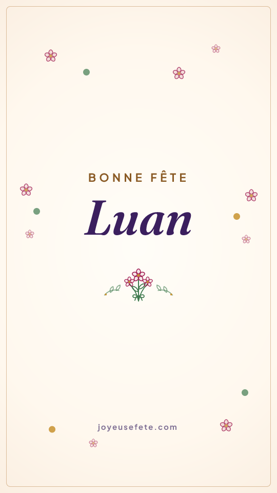 Image « Bonne fête Luan » au format story