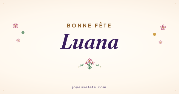 Image « Bonne fête Luana » au format large