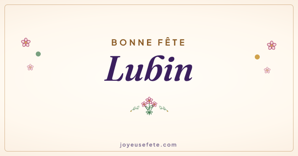 Image « Bonne fête Lubin » au format large