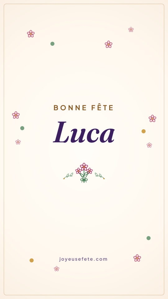 Image « Bonne fête Luca » au format story