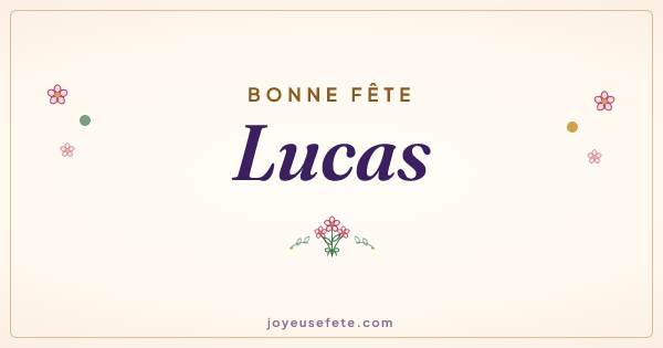 Image « Bonne fête Lucas » au format large