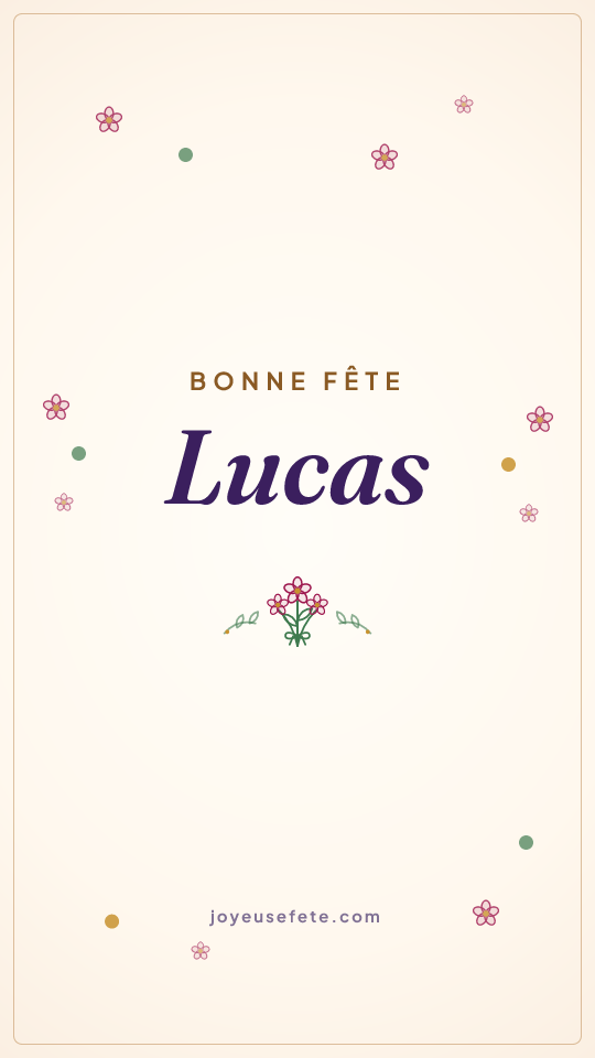 Image « Bonne fête Lucas » au format story