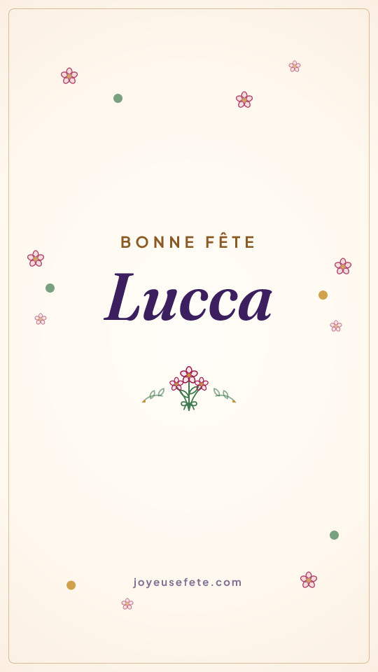 Image « Bonne fête Lucca » au format story