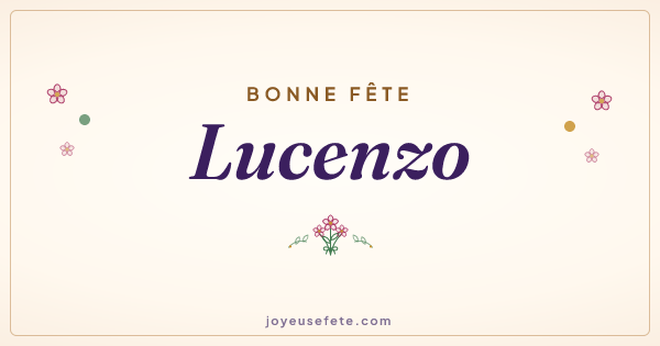 Image « Bonne fête Lucenzo » au format large