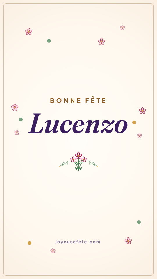 Image « Bonne fête Lucenzo » au format story