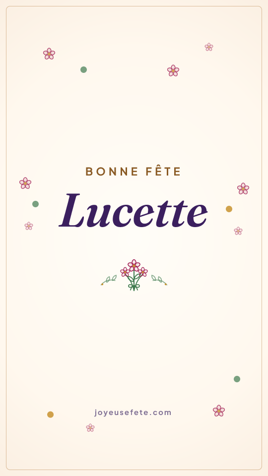 Image « Bonne fête Lucette » au format story
