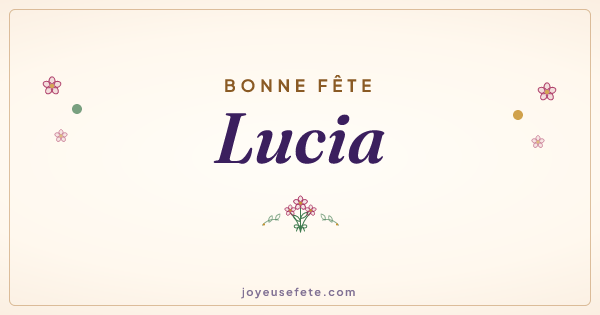 Image « Bonne fête Lucia » au format large