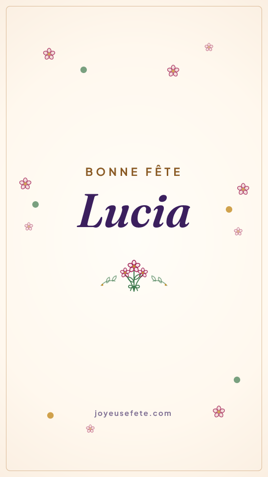 Image « Bonne fête Lucia » au format story