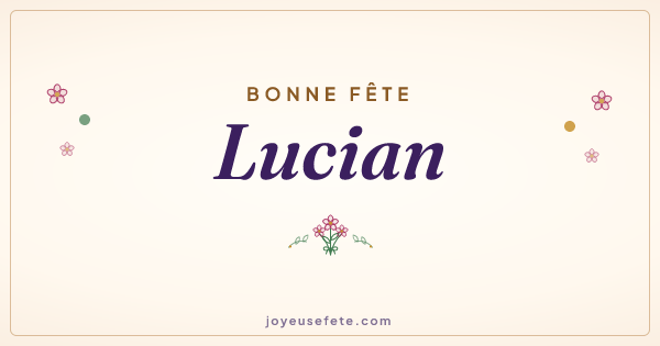 Image « Bonne fête Lucian » au format large