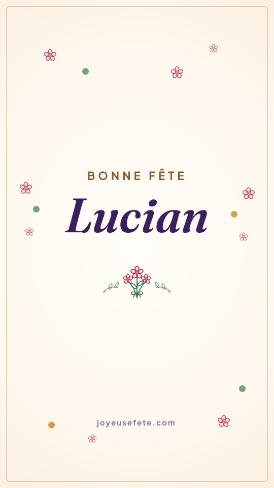 Image « Bonne fête Lucian » au format story