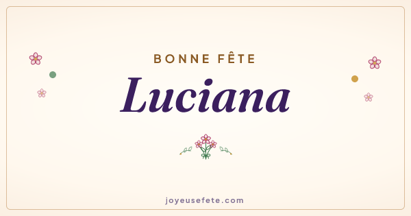 Image « Bonne fête Luciana » au format large