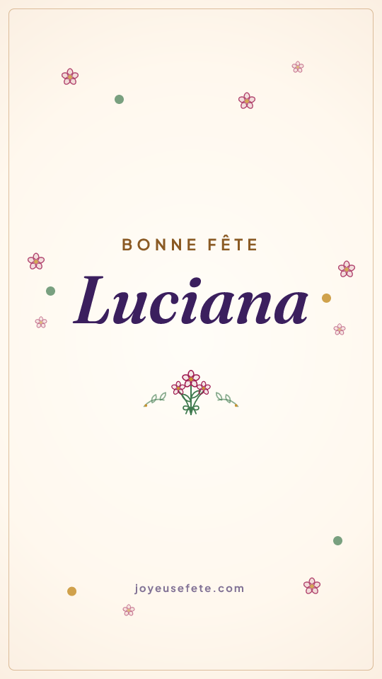 Image « Bonne fête Luciana » au format story