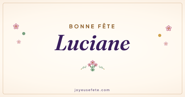 Image « Bonne fête Luciane » au format large