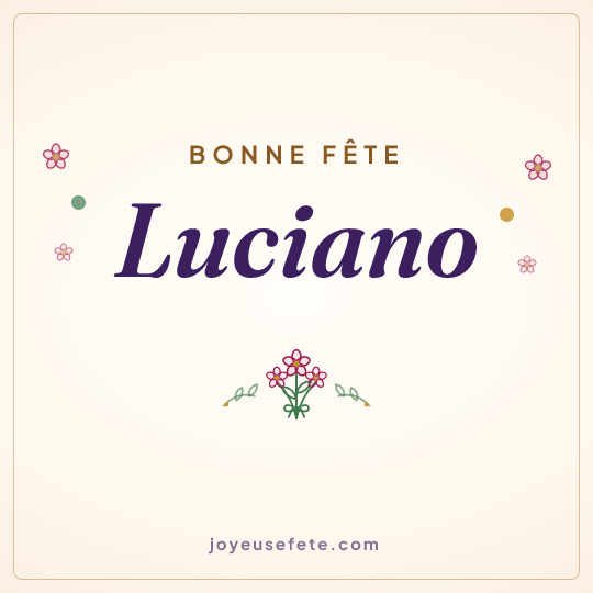 Image carrée « Bonne fête Luciano » pour WhatsApp