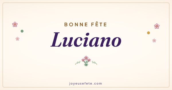 Image « Bonne fête Luciano » au format large
