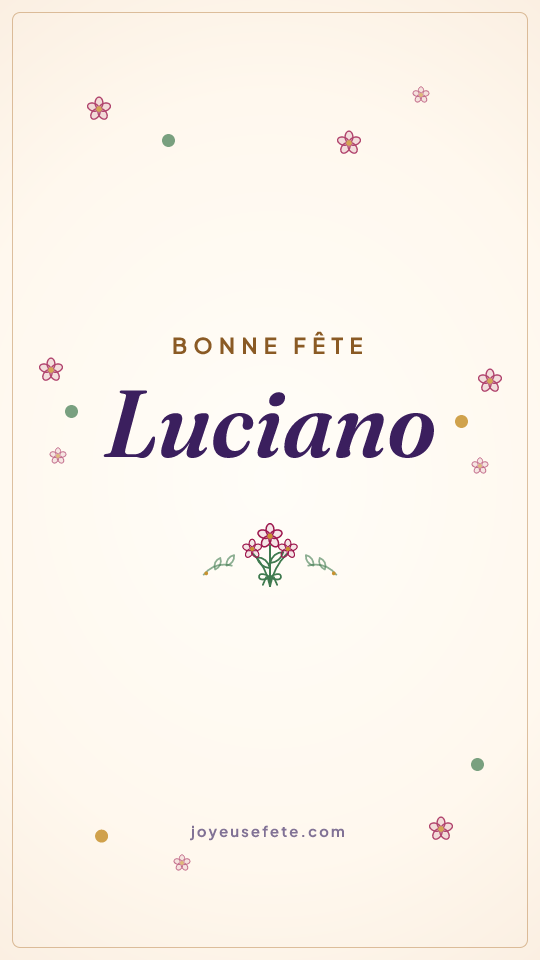 Image « Bonne fête Luciano » au format story