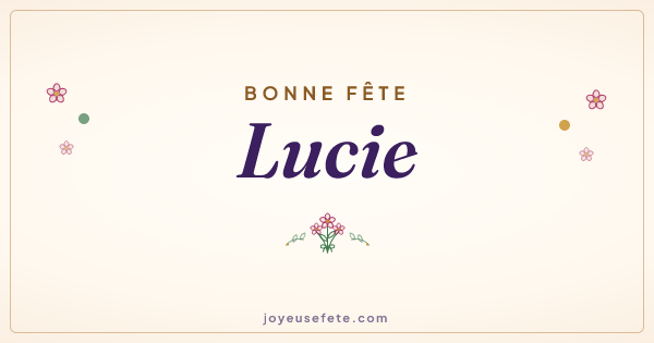 Image « Bonne fête Lucie » au format large