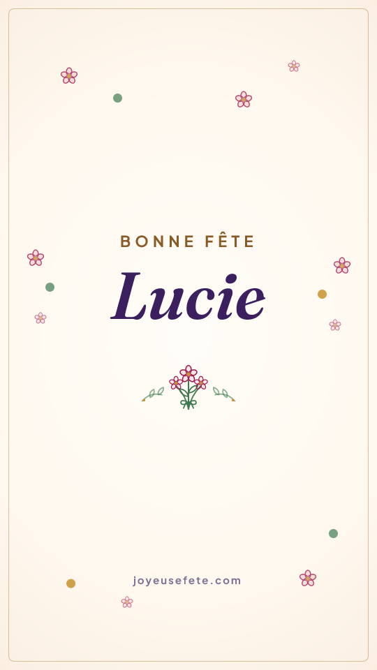 Image « Bonne fête Lucie » au format story