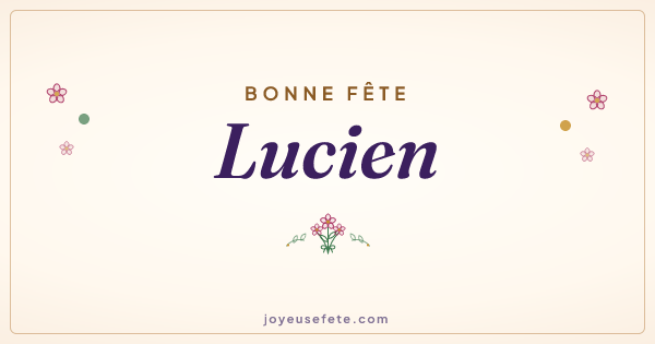 Image « Bonne fête Lucien » au format large
