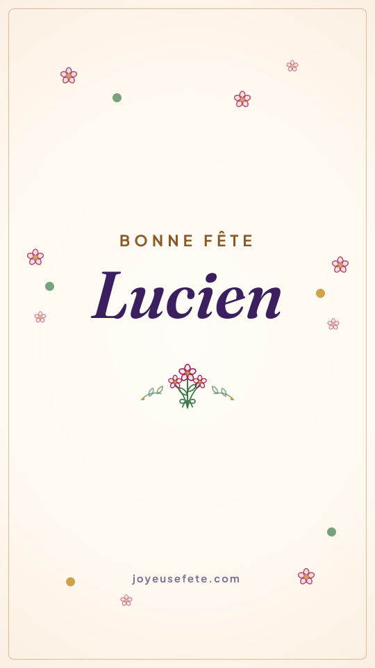 Image « Bonne fête Lucien » au format story