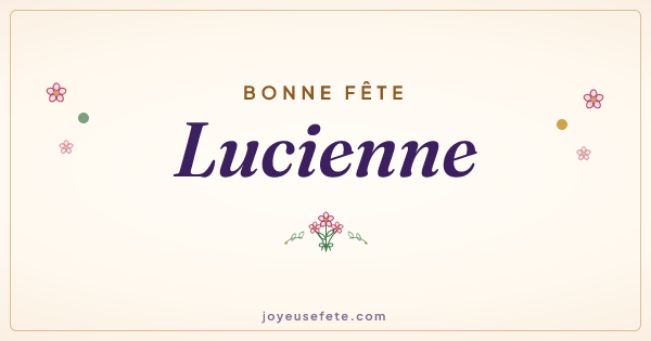 Image « Bonne fête Lucienne » au format large