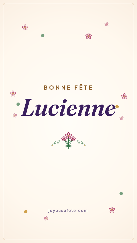 Image « Bonne fête Lucienne » au format story