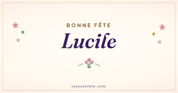 Image « Bonne fête Lucile » au format large