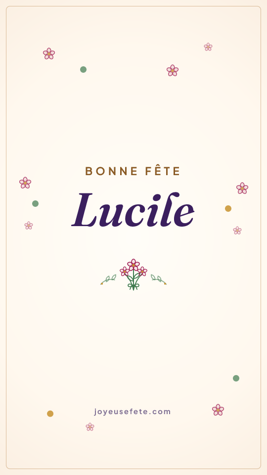 Image « Bonne fête Lucile » au format story