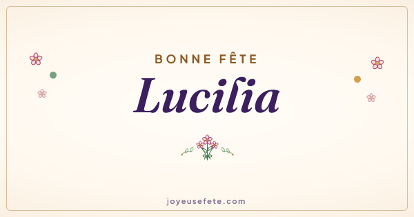 Image « Bonne fête Lucilia » au format large