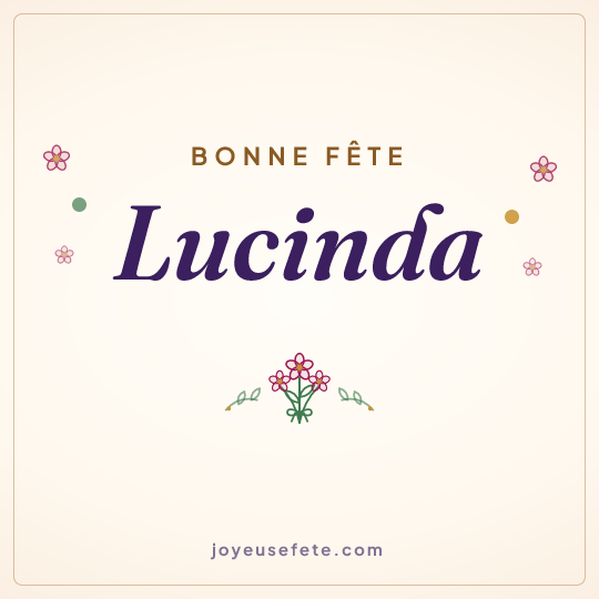 Image carrée « Bonne fête Lucinda » pour WhatsApp