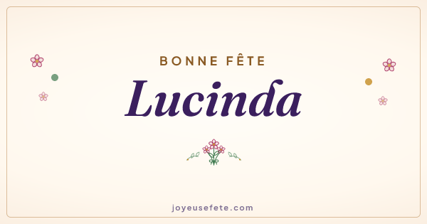 Image « Bonne fête Lucinda » au format large