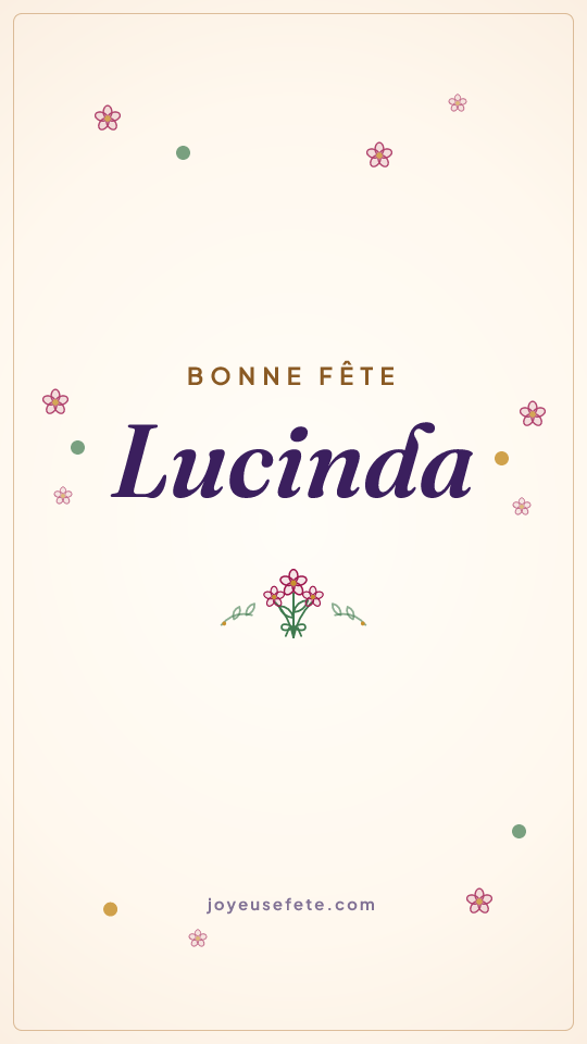 Image « Bonne fête Lucinda » au format story