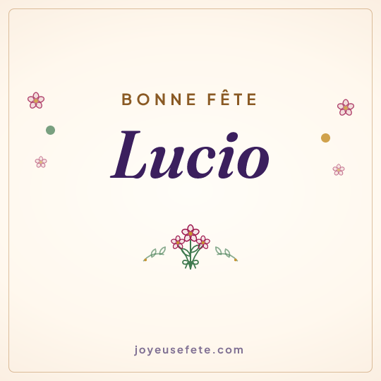 Image carrée « Bonne fête Lucio » pour WhatsApp