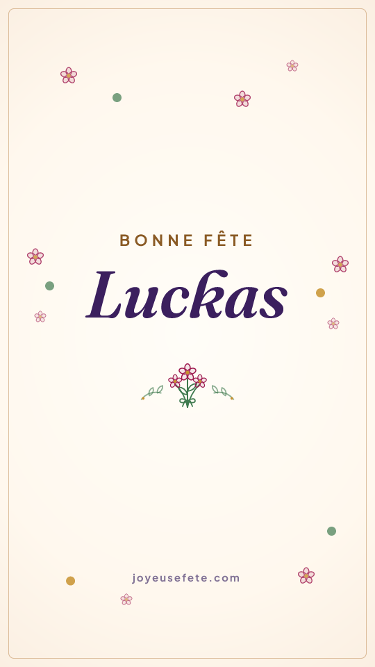 Image « Bonne fête Luckas » au format story