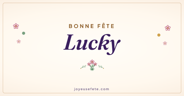 Image « Bonne fête Lucky » au format large
