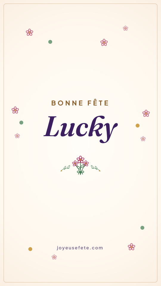 Image « Bonne fête Lucky » au format story