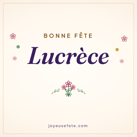 Image carrée « Bonne fête Lucrèce » pour WhatsApp