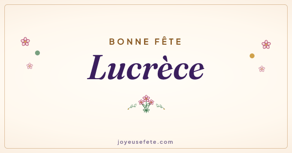 Image « Bonne fête Lucrèce » au format large