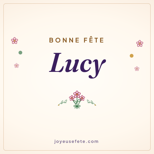 Image carrée « Bonne fête Lucy » pour WhatsApp
