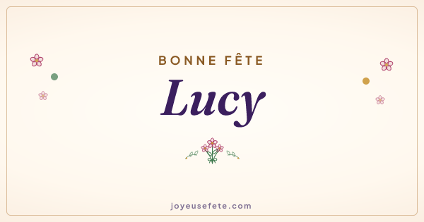 Image « Bonne fête Lucy » au format large