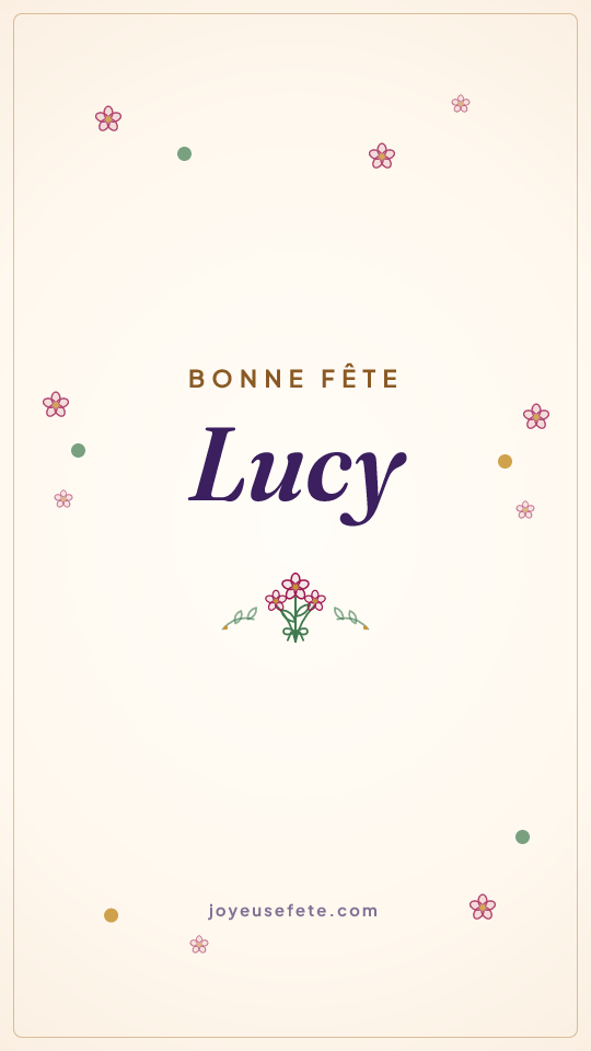 Image « Bonne fête Lucy » au format story
