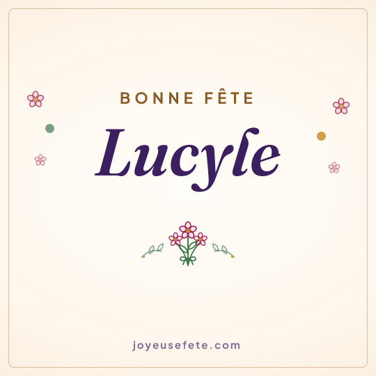Image carrée « Bonne fête Lucyle » pour WhatsApp
