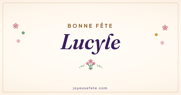 Image « Bonne fête Lucyle » au format large