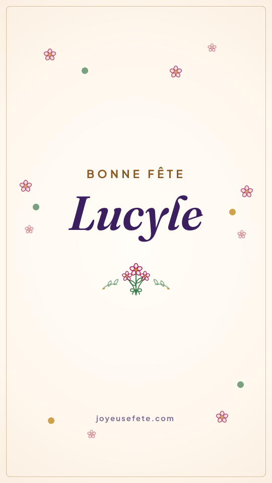 Image « Bonne fête Lucyle » au format story
