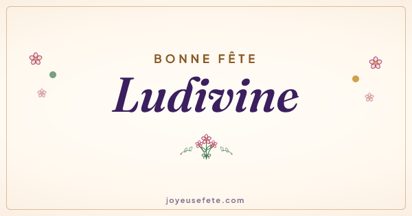 Image « Bonne fête Ludivine » au format large