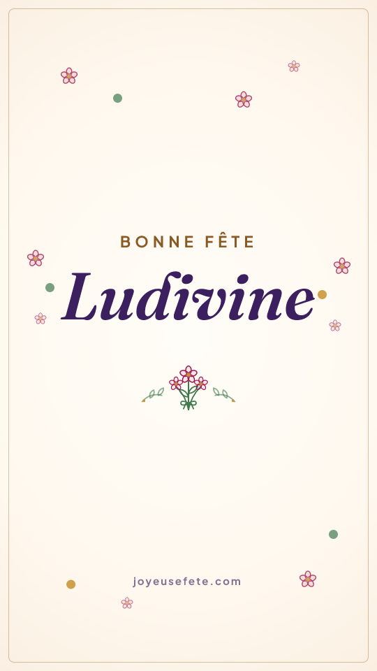 Image « Bonne fête Ludivine » au format story